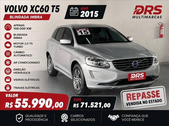 VOLVO XC60 2.0 T5 COMFORT FWD TURBO GASOLINA 4P AUTOMÁTICO VOLVO XC60 2.0 T5 COMFORT FWD TURBO GASOLINA 4P AUTOMÁTICO